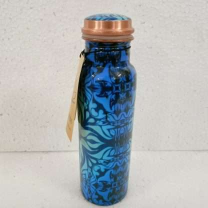 Ayurveda Copper Blue Patterned Bottle 750 ml - Image 4