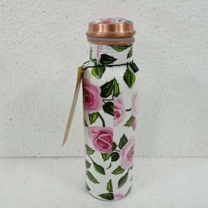 Ayurveda Copper Floral Bottle 750 ml - Image 4