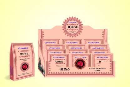 Ayurvedic  BACKFLOW CONES - ROSE