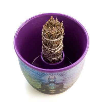 Wild Scents Chakra Ceramic Smudge Bowl - Image 2
