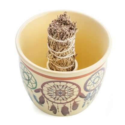 Wild Scents Dreamcatcher Ceramic Smudge Bowl - Image 4