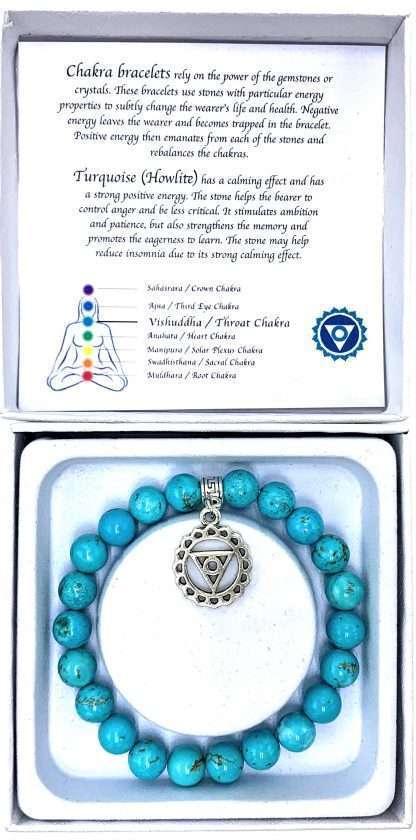 Turquoise (Howlite) Throat Chakra Bracelet