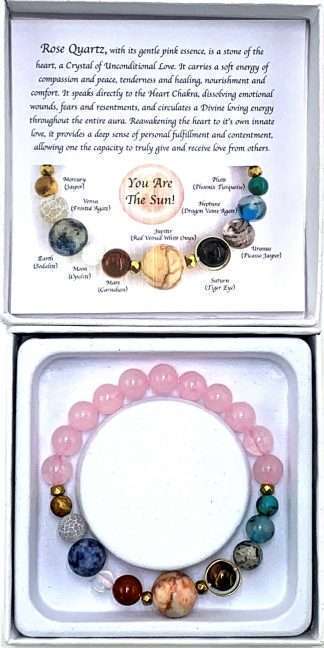 Rose Quartz Solar System Bracelet