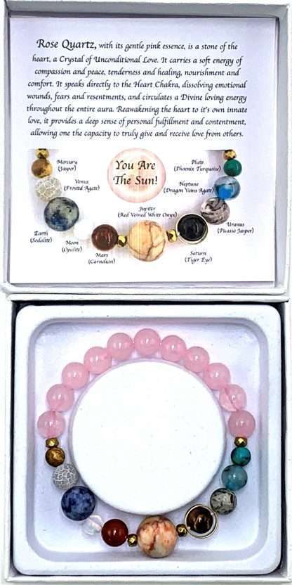 Rose Quartz Solar System Bracelet