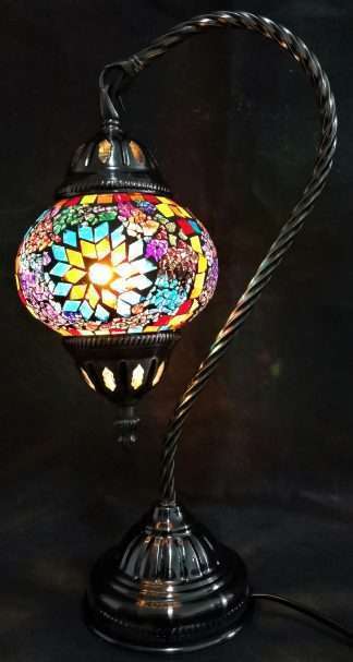 Turkish Mosaic Lamp- Swan Neck Multicolour