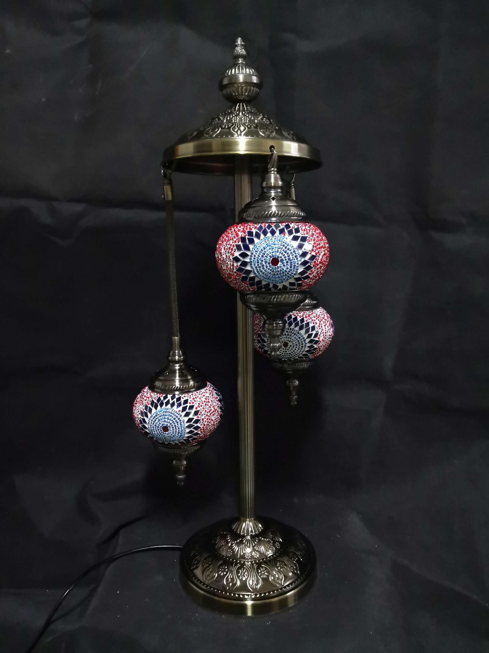 Turkish Mosaic Lamp 3 Tier - Image 2