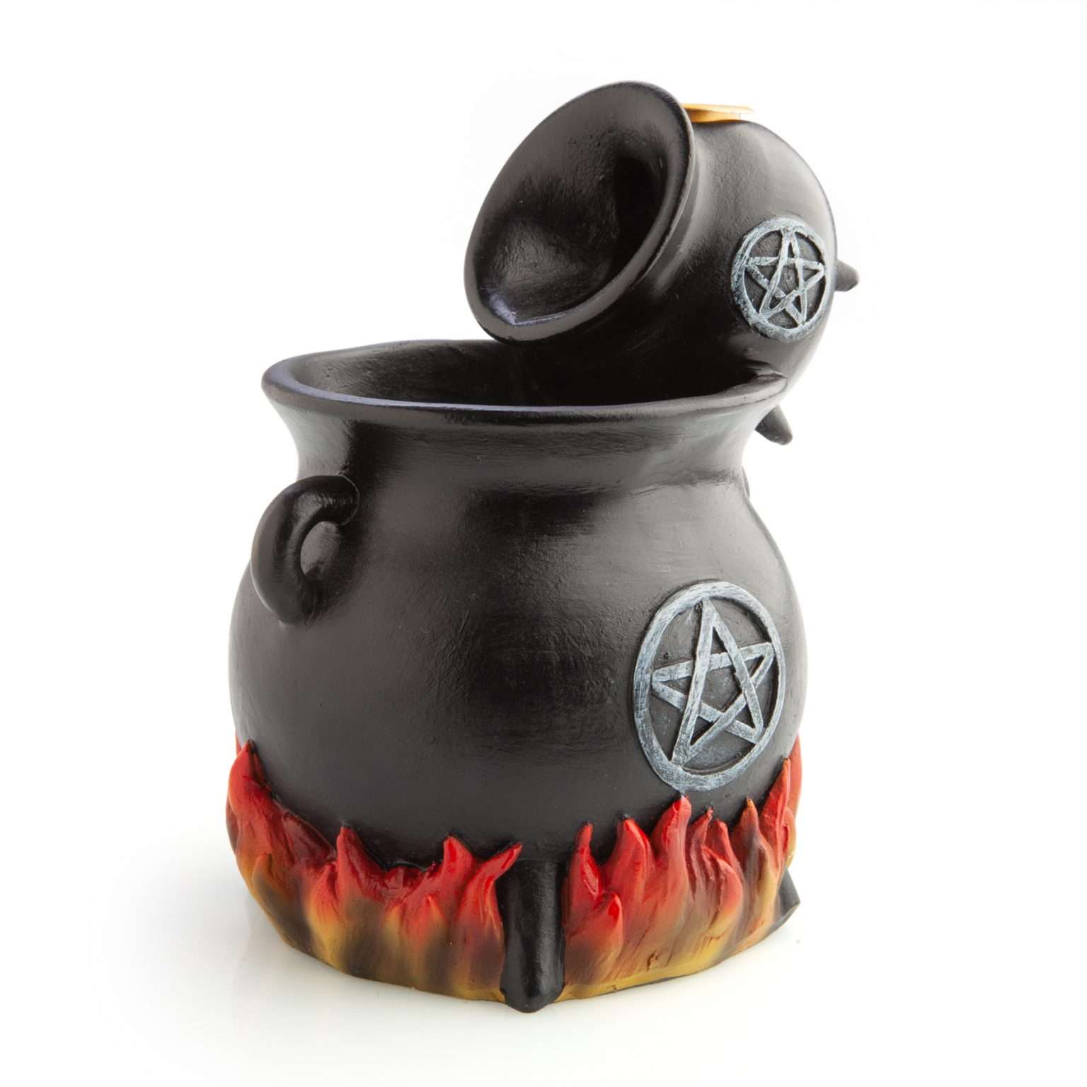 Witches’ Cauldrons with LED Flames Backflow Burner Carolina Trading