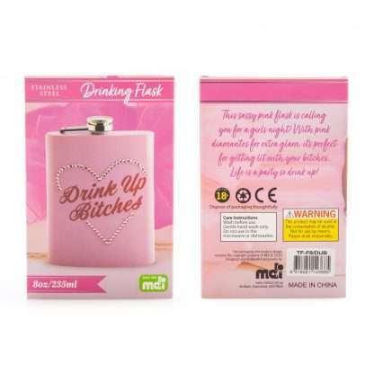 Drink Up B*tches Metal Flask - Image 6