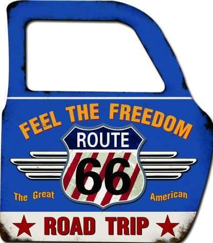 Wall Art Metal Car Door Route 66 41x47CM