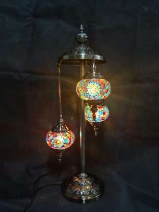 Turkish Mosaic Lamp Multi-Coloured 3 Tier