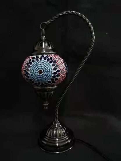 Turkish Mosaic Lamp- Swan Neck Multicolour - Image 2