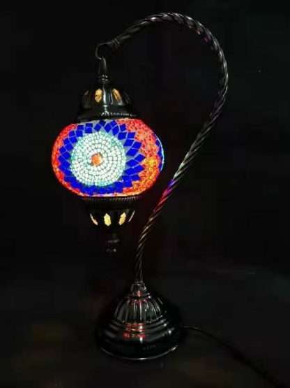 Turkish Mosaic Lamp- Swan Neck Multicolour
