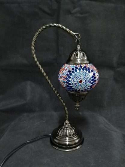 Turkish Mosaic Lamp- Swan Neck Multicolour - Image 2