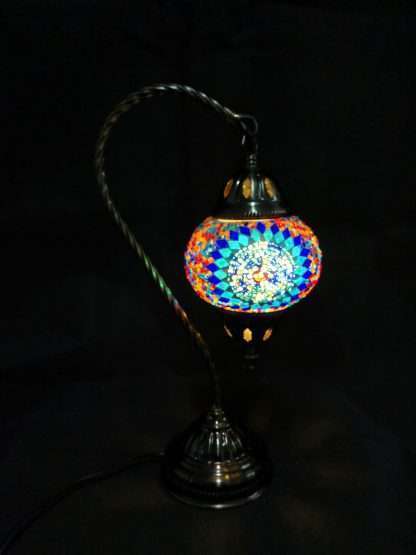 Turkish Mosaic Lamp- Swan Neck Multicolour