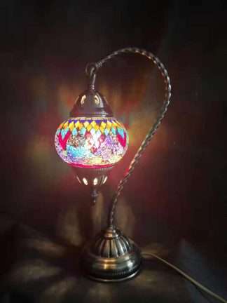 Turkish Mosaic Lamp- Swan Neck Multicolour