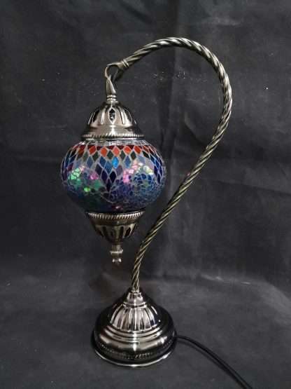Turkish Mosaic Lamp- Swan Neck Multicolour - Image 2
