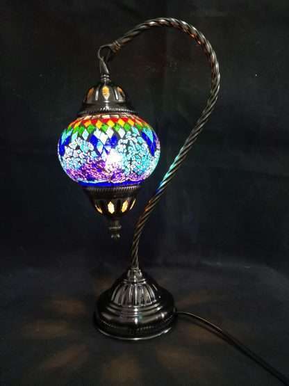Turkish Mosaic Lamp- Swan Neck Multicolour