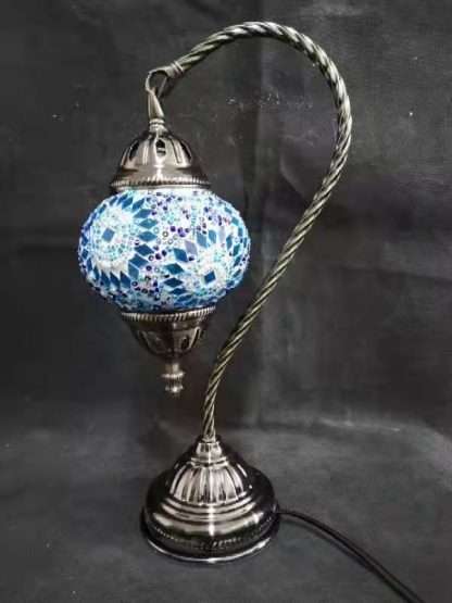 Turkish Mosaic Lamp- Swan Neck Multicolour - Image 2