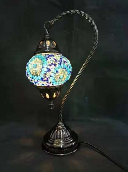 Turkish Mosaic Lamp- Swan Neck Multicolour