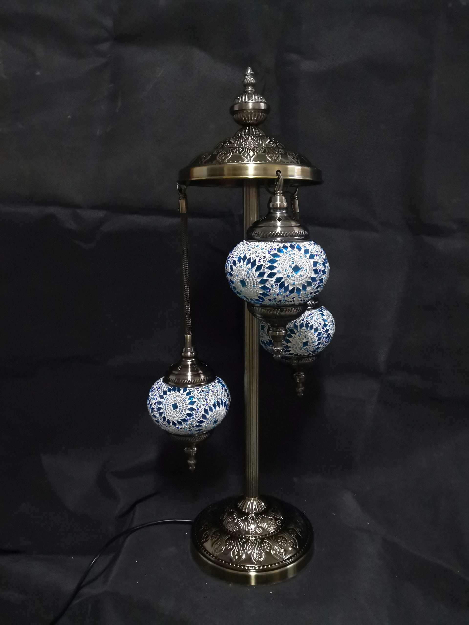 Turkish Mosaic Lamp Multi-Coloured 3 Tier - Image 2