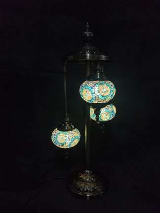 Turkish Mosaic Lamp Multi-Coloured 3 Tier