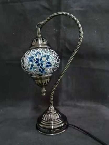 Turkish Mosaic Lamp- Swan Neck Multicolour - Image 2