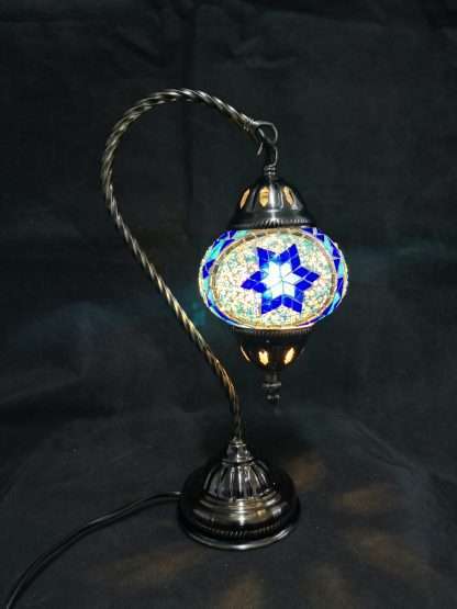 Turkish Mosaic Lamp- Swan Neck Multicolour