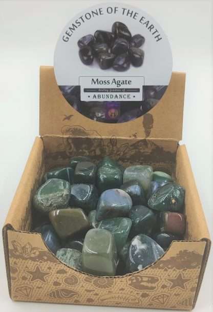 Tumbled stone - Moss Agate 0.5Kg Box
