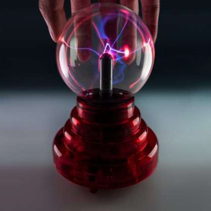 Battery Operated 3-inch Plasma Ball with Red Base - Image 3