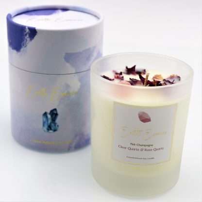 Crystal Soy Wax Candle Pink Champagne