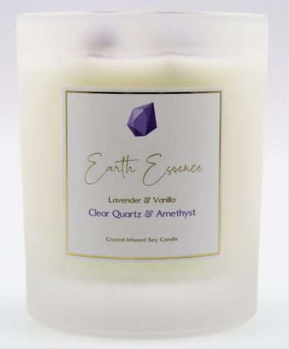 Crystal Soy Wax Candle Lavender Vanilla - Image 5