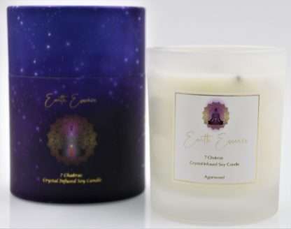 Chakra Soy Wax Crystal Candle Agarwood - Image 2