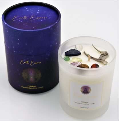 Chakra Soy Wax Crystal Candle White Sage - Image 3