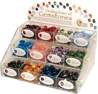 Acrylic Stands For Tumbled Stones- Free stand when ordering 12 Specific Tumbled Stones- stock value $253.20
