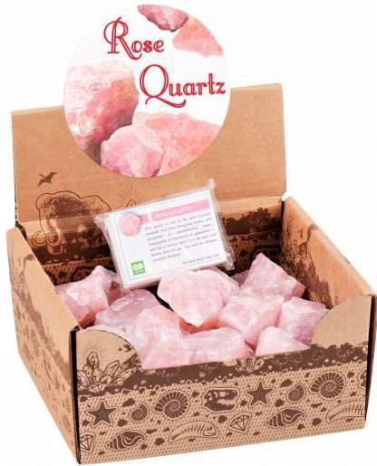 Rough Rose Quartz in Display Box