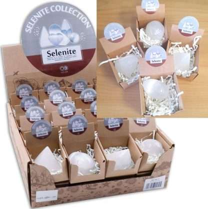 Selenite Assorted Shapes Display Box