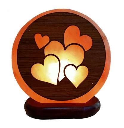 Heart Salt Lamp- with 12V cable and bulb