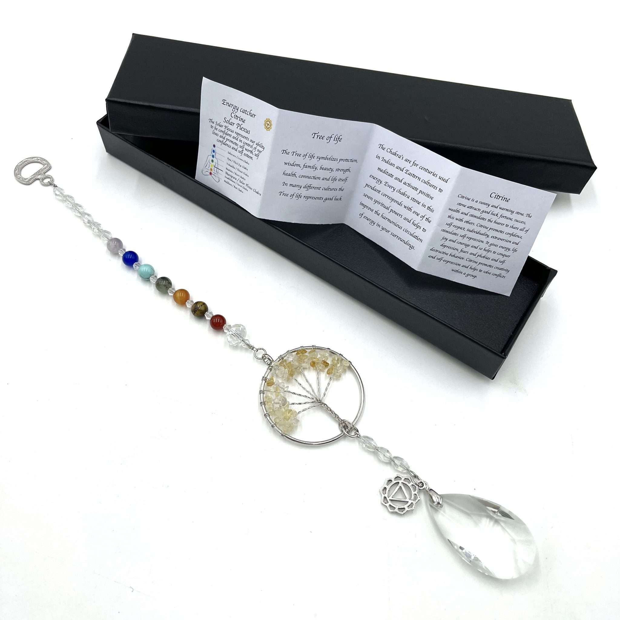Tree of Life Suncatcher Solar Plexus Chakra Citrine Carolina Trading