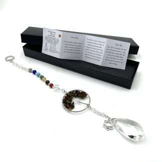 Tree of Life Suncatcher Sacral Chakra Tiger Eye