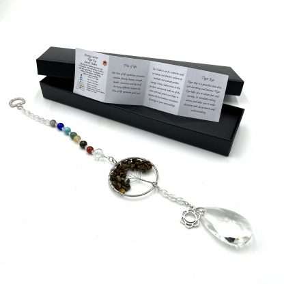 Tree of Life Suncatcher Sacral Chakra Tiger Eye