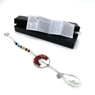 Tree of Life Suncatcher Root Chakra Red Coral