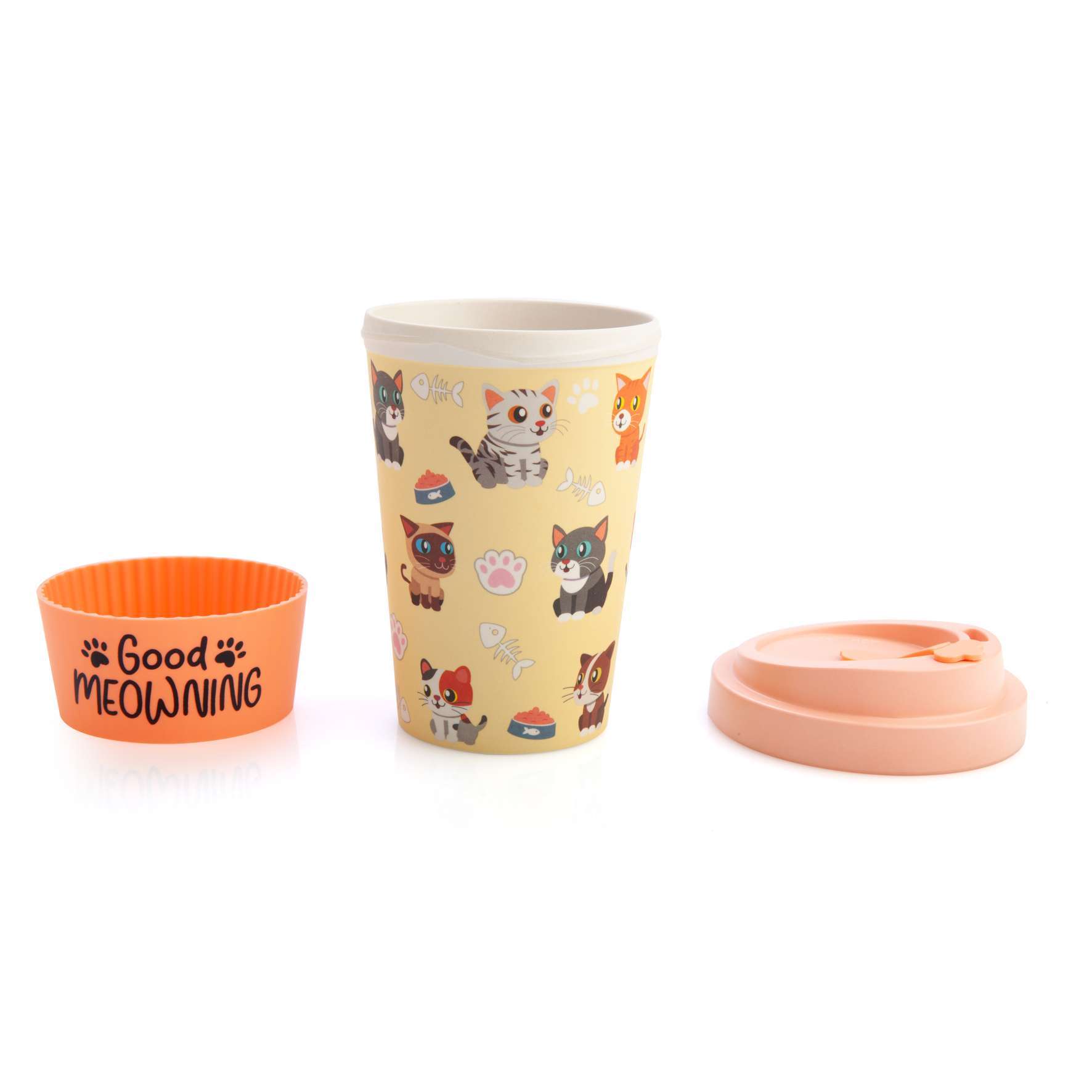 Cat Eco-to-Go Bamboo Cup - Image 3