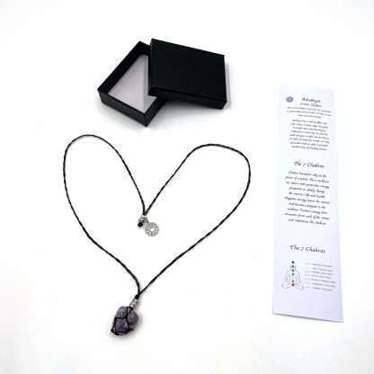 Braided Stone Necklace Amethyst - Image 2