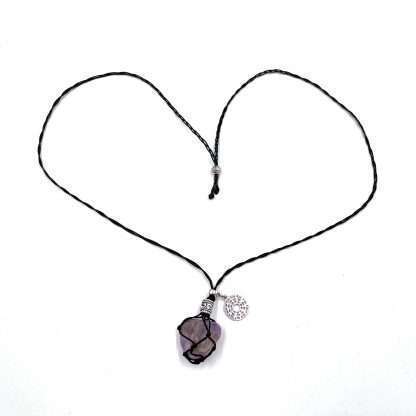 Braided Stone Necklace Amethyst - Image 3