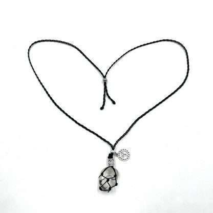 Braided Stone Necklace Clear Quartz - Image 3