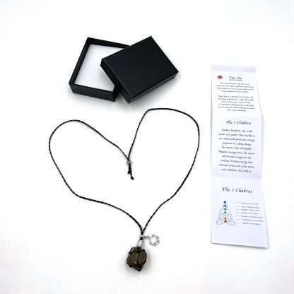 Braided Stone Necklace Tiger Eye - Image 2