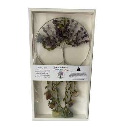 Crystal Tree of Life Dreamcatcher Amethyst - 7Chakras - Image 3