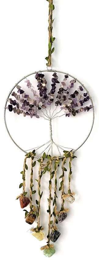 Crystal Tree of Life Dreamcatcher Amethyst - 7Chakras