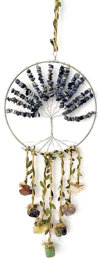 Crystal Tree of Life Dreamcatcher Lapis Lazuli - 7Chakras