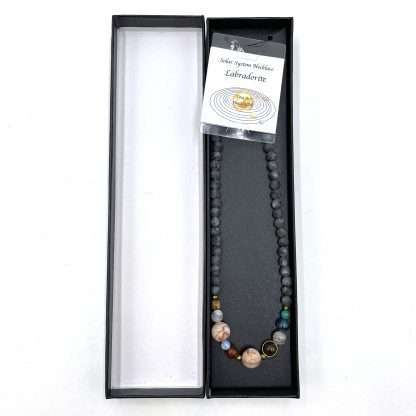 Solar System Necklace Matte Dark Labradorite - Image 2